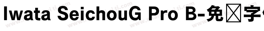 Iwata SeichouG Pro B字体转换
